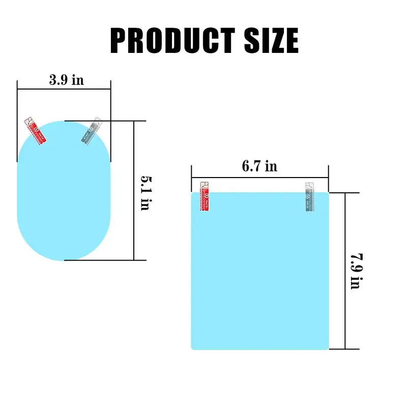 4PCS Car Rearview Mirror Rainproof Film ā HD Nano Coating Anti-Fog Waterproof Protective Sticker for Side Mirrors | Fits Cars, Trucks & SUVs