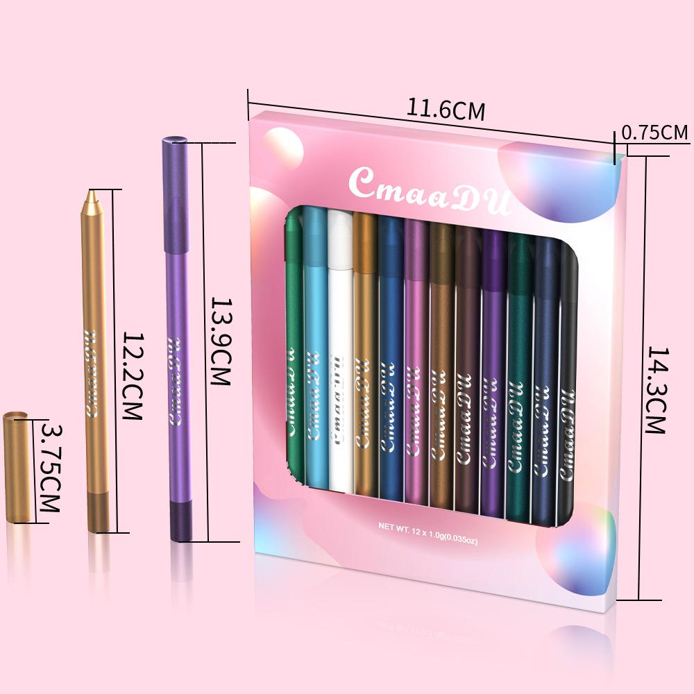 12-Color Multi-use Eyeshadow & Eyeliner Pencil Set