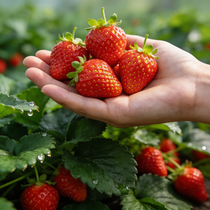 5000+Cream Strawberry Seeds for Planting, Fruits Extra Big, Juicy, Sweet Strawberries Great for Pots or the Ground, indoors or Outdoors