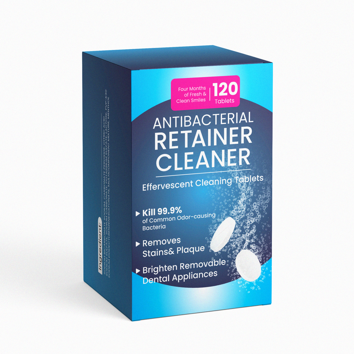 PICKZONE Retainer Cleaner Tablets, 60 Pack