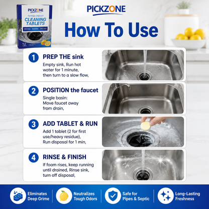 PICKZONE Garbage Disposal Cleaner Tablets