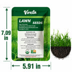 VIRESTA Cold-Hardy Fall Turf Grass Seeds Mix, Cool-Season Lawn Seed Blend with Ryegrass & Kentucky Bluegrass, Fast Germination, Frost Resistant for Overseeding & Lawn Repair (Full Sun/Shade Compatibility), Kentucky Bluegrass Grass