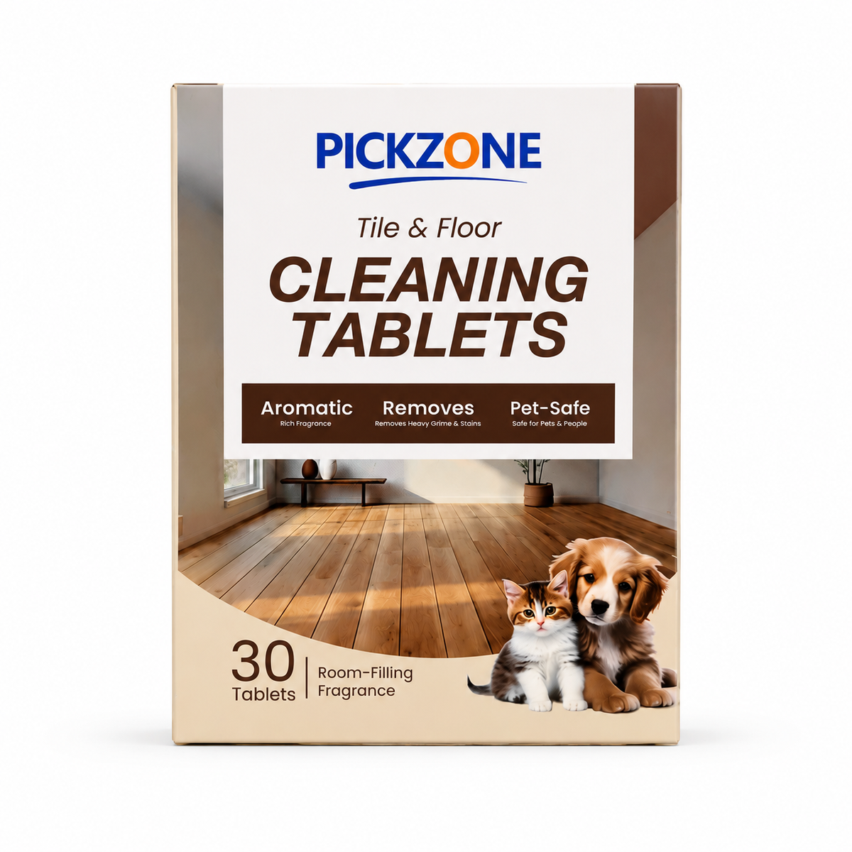 PICKZONE Tile & Floor Cleaning Tablets, 30 Count