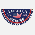 America 250th Birthday Bunting Flag – 1776-2026 USA Patriotic Half Circle Banner