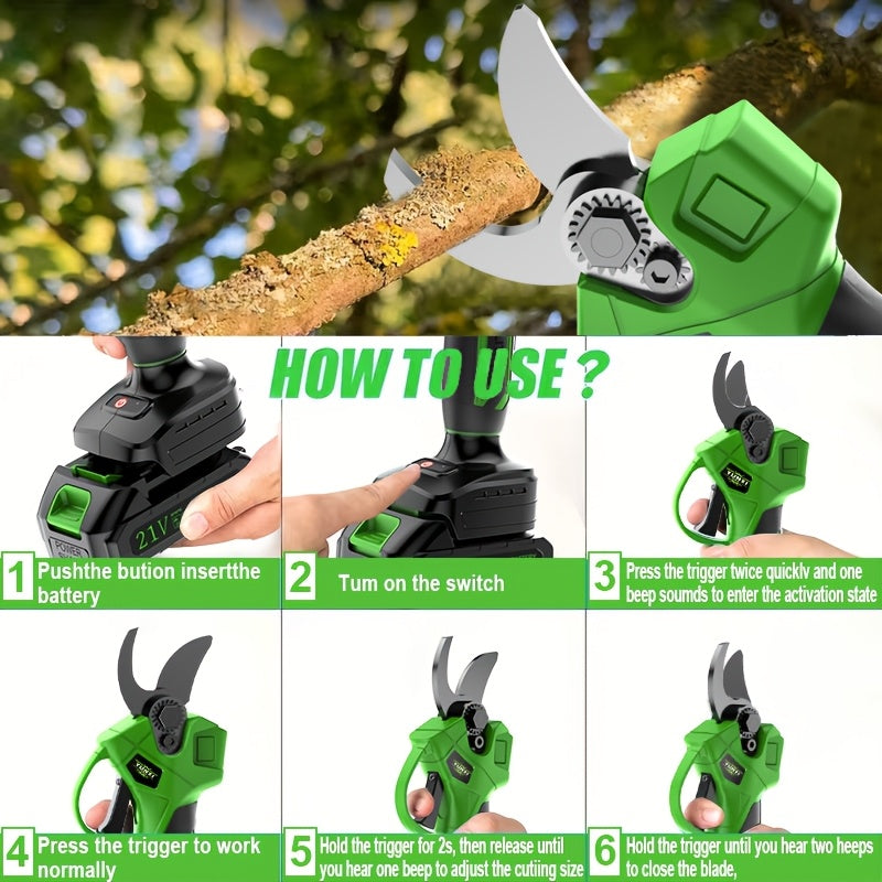 Electric Pruning Scissors with a Brushless Motor, Easy to Use And Lightweight, Perfect for Anyone, Specifically Made for Trimming Trees, Gardening, And Enhancing Landscapes, Great Presents for Gardening Lovers