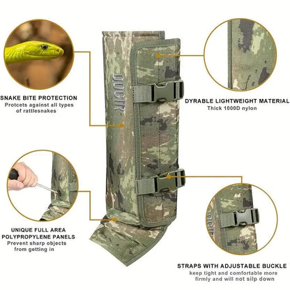 Unisex Adjustable Snake-Resistant Leg Gaiters – Abrasion-Resistant Protective Gear for Hunting & Hiking