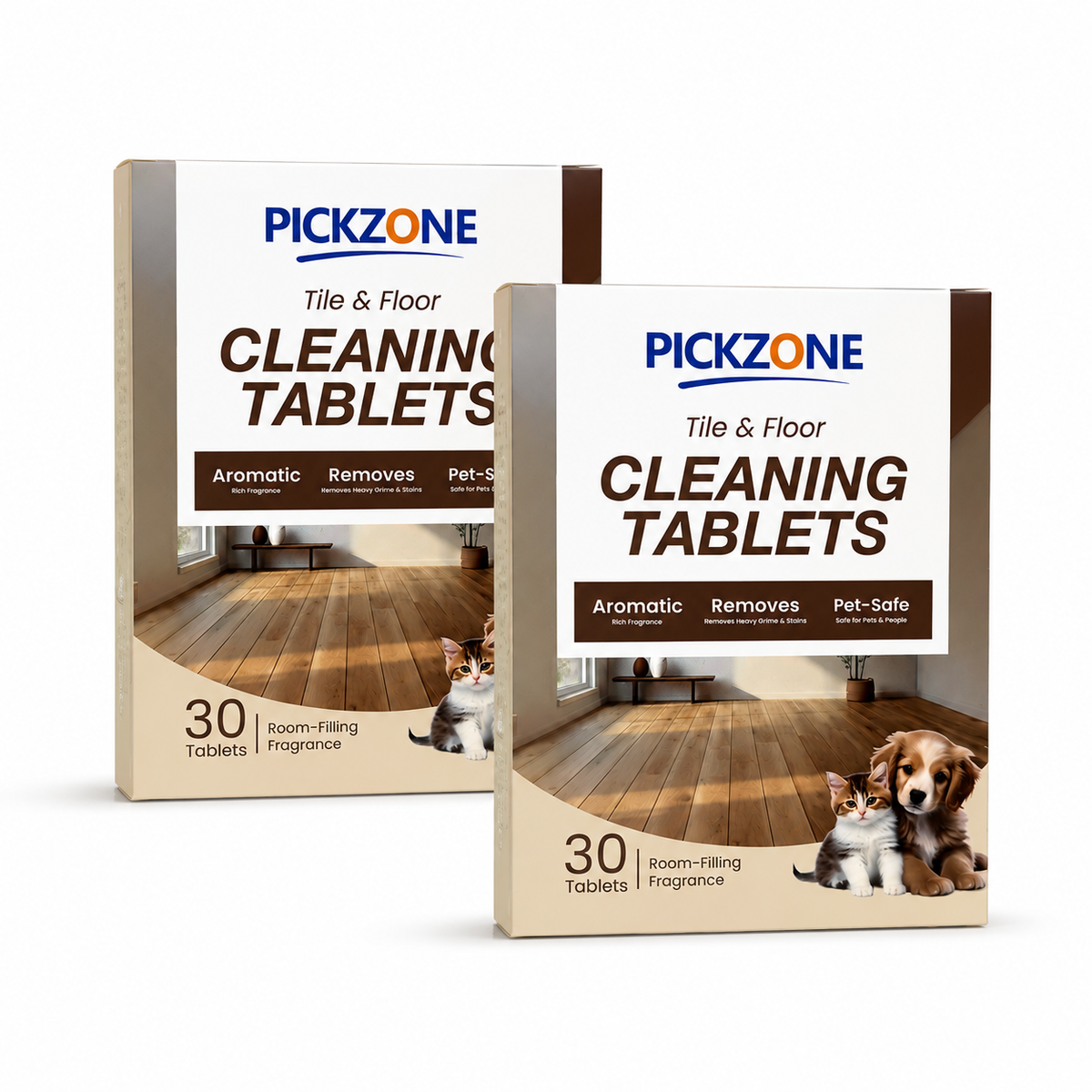PICKZONE Tile & Floor Cleaning Tablets, 30 Count