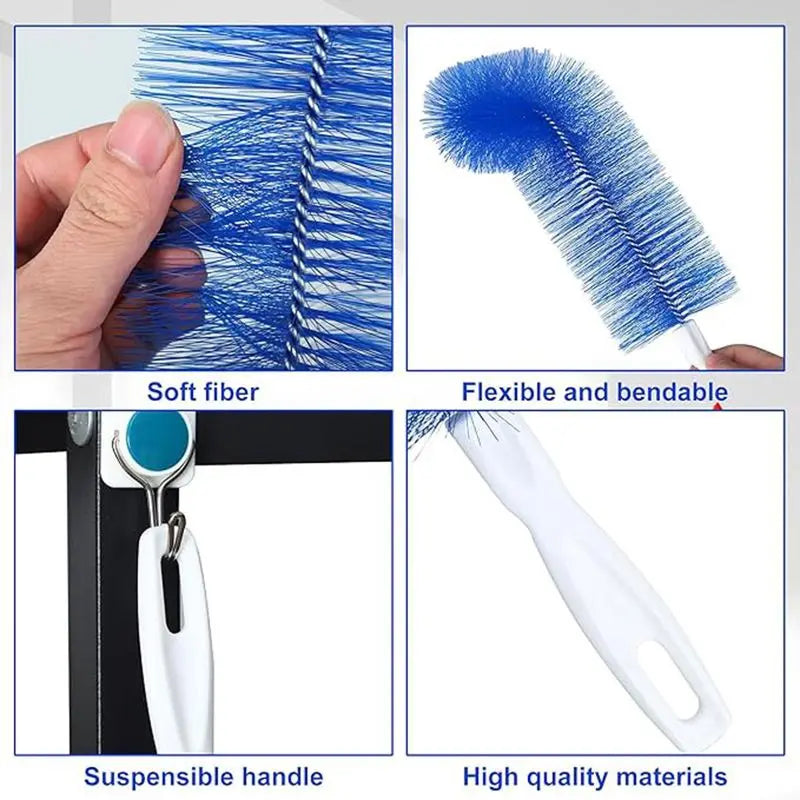 3-Pack Bendable Fan Cleaner Brush, Microfiber Duster - Washable Dust Remover for Ceiling Fans, Blinds, Air Vents & Cars