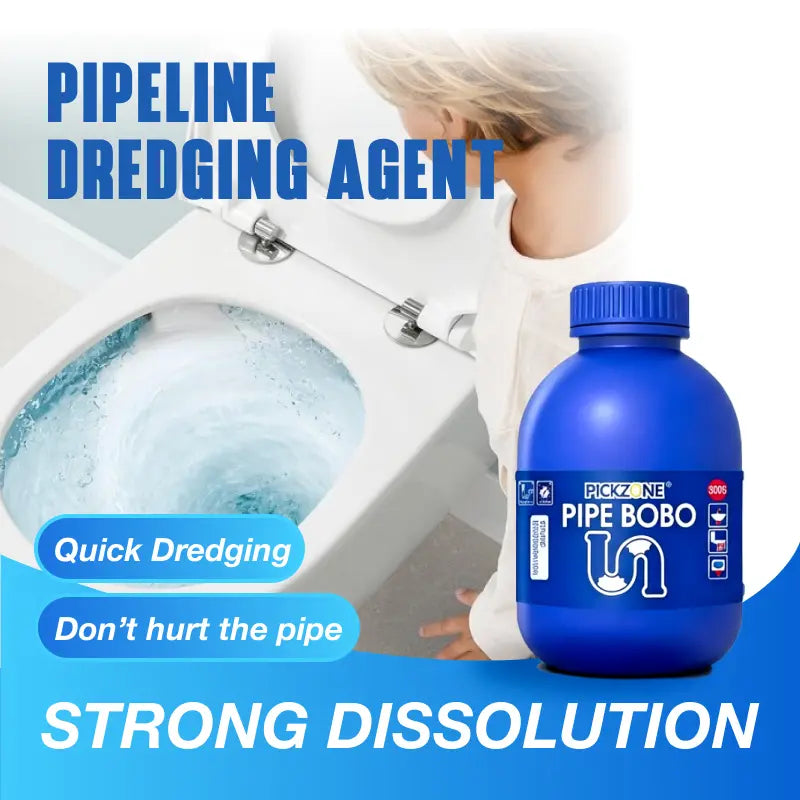 PICKZONE PIPE BOBO Drain Unclogger – Fast-Acting Pipeline Dredging Agent for Kitchen, Shower, Tub & Garbage Disposal | Safe for All Pipes
