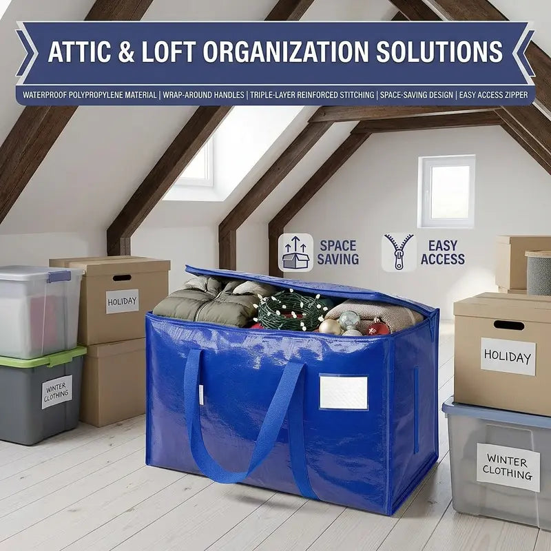 6-Pack Extra-Large Heavy-Duty Moving & Storage Bags – Waterproof with Handles & Zipper