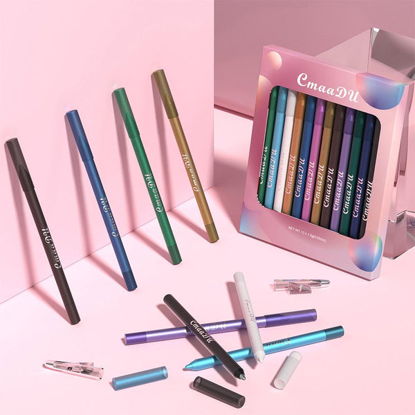 12-Color Multi-use Eyeshadow & Eyeliner Pencil Set