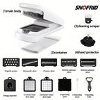 Snofrid 15-in-1 Vegetable Chopper with 8 Blades & Container