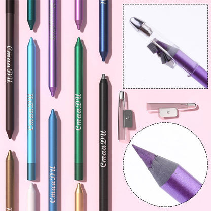 12-Color Multi-use Eyeshadow & Eyeliner Pencil Set