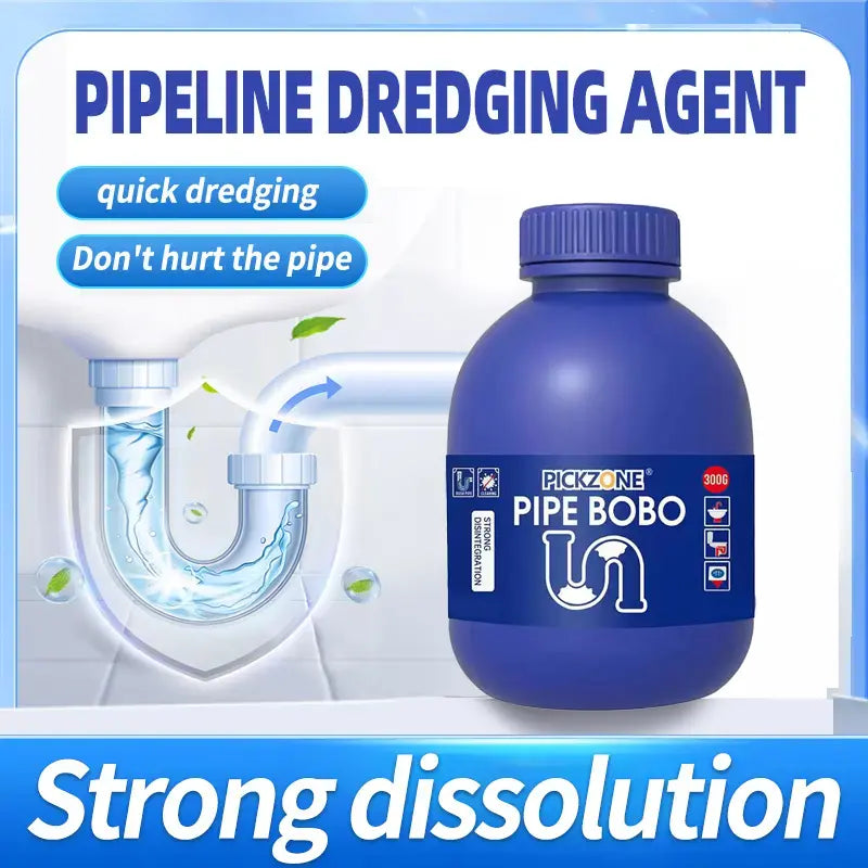 PICKZONE PIPE BOBO Drain Unclogger – Fast-Acting Pipeline Dredging Agent for Kitchen, Shower, Tub & Garbage Disposal | Safe for All Pipes