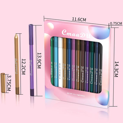 12-Color Multi-use Eyeshadow & Eyeliner Pencil Set