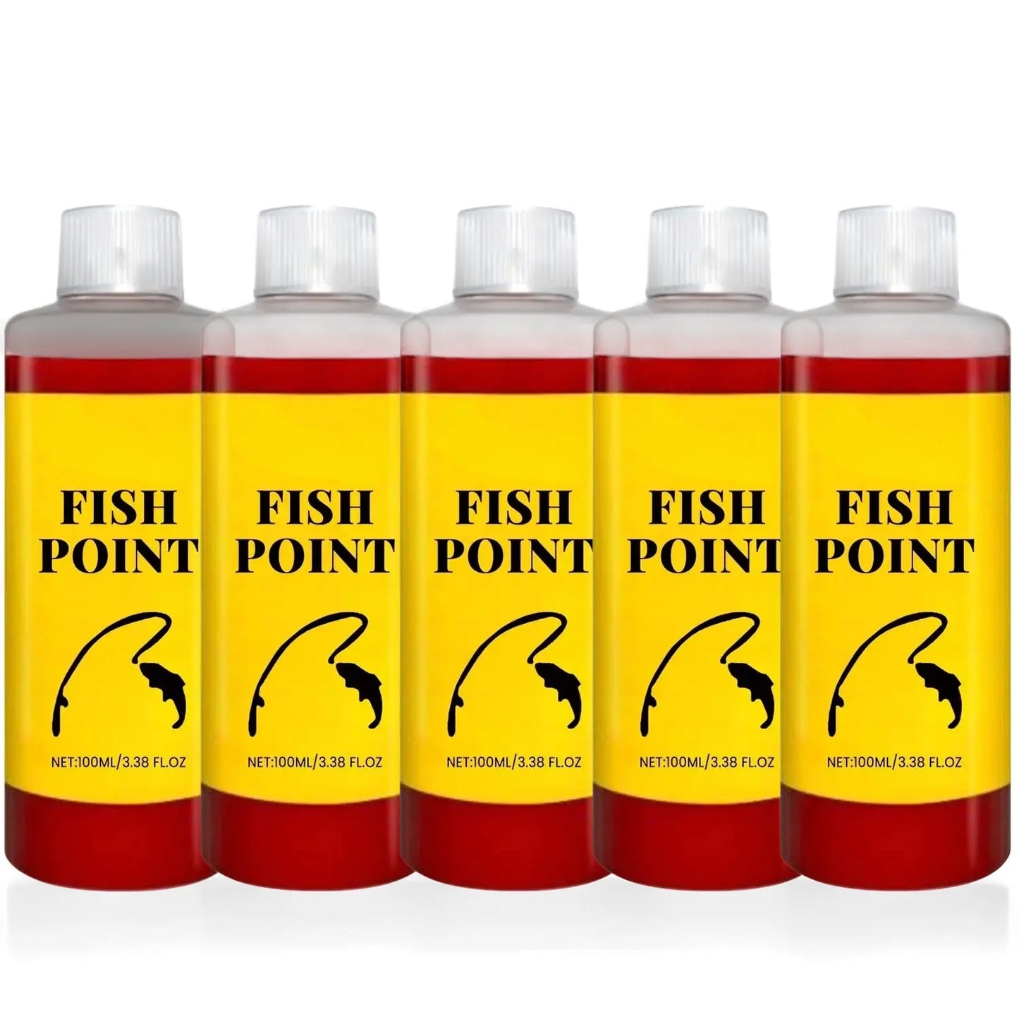 Fish Point Concentrated Fish Attractant Liquid – Fast-Acting Red Worm Bait Additive for Freshwater Fishing, Enhances Scent & Improves Bite Response (100ml)