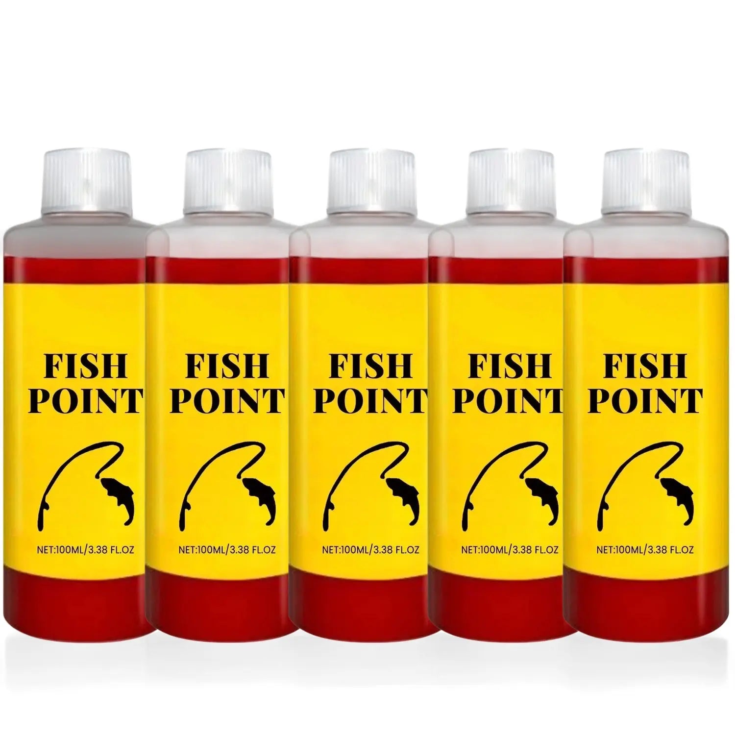 Fish Point Concentrated Fish Attractant Liquid – Fast-Acting Red Worm Bait Additive for Freshwater Fishing, Enhances Scent & Improves Bite Response (100ml)