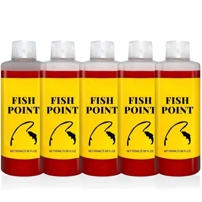 Fish Point Concentrated Fish Attractant Liquid – Fast-Acting Red Worm Bait Additive for Freshwater Fishing, Enhances Scent & Improves Bite Response (100ml)