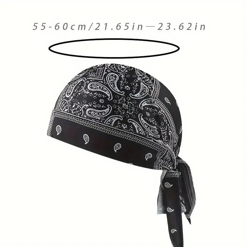 Cooling Headscarf Cap Set – Motorcycle Pirate Head Wrap, Safety Helmet Liner, Elastic Fit, Hand Washable | Outdoor Headwear for Athletes