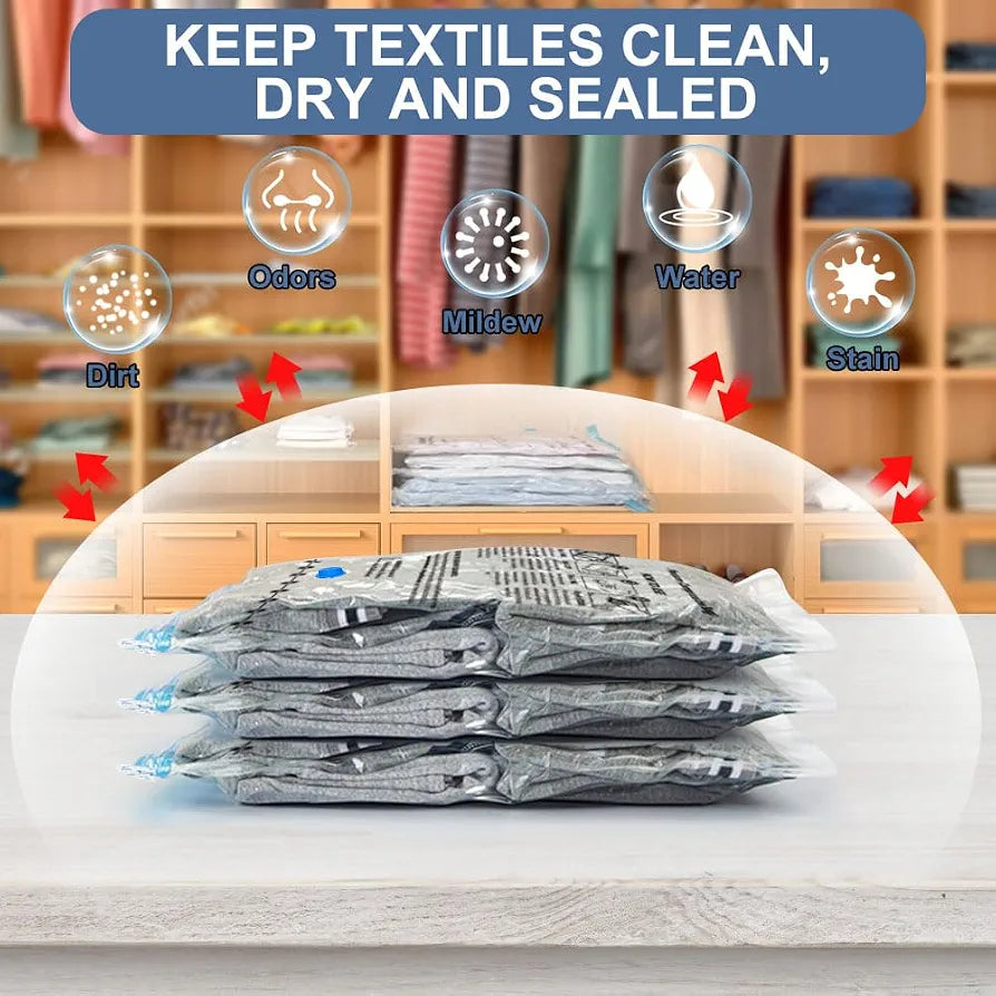 BoxLegend Vacuum Storage Bags with Electric Pump 26 Combo  Thickened Vacuum Seal Bags for Clothing Space Saving for Coat Quilt Blanket Pillow Comforters