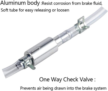 Vbaxy 刹车排气软管 单向阀管 刹车放气工具套件 适用于摩托车离合器