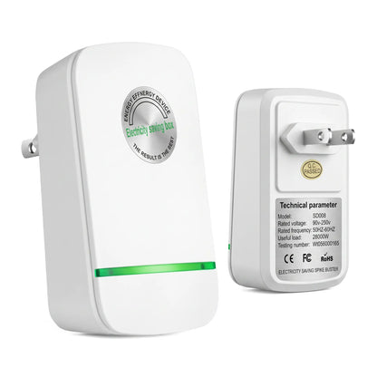 Power Factor Device, 28KW Electricity Saving Box (90V-250V), US Plug Surge Protector & Thermoregulation