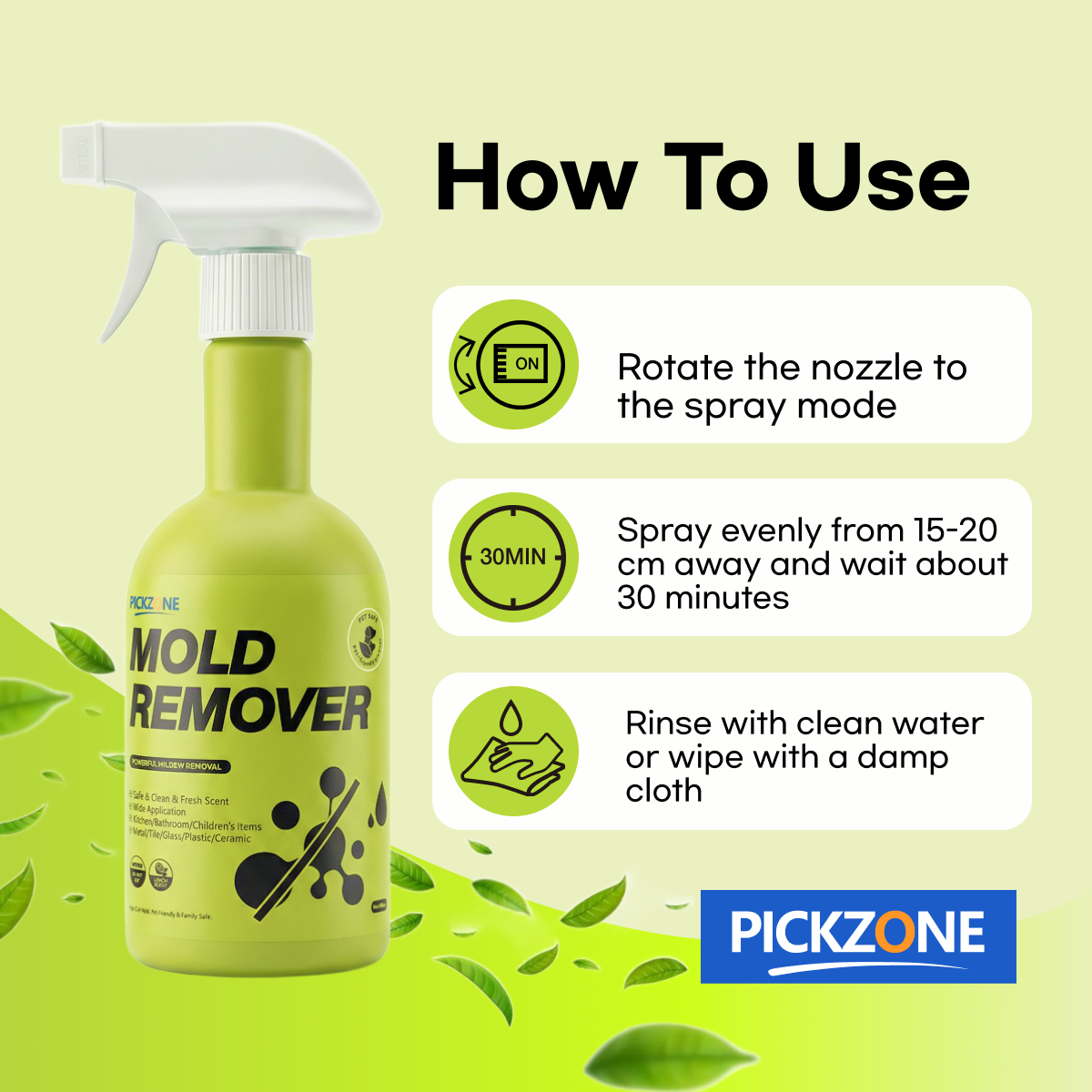 PICKZONE Mold & Mildew Stain Remover Spray