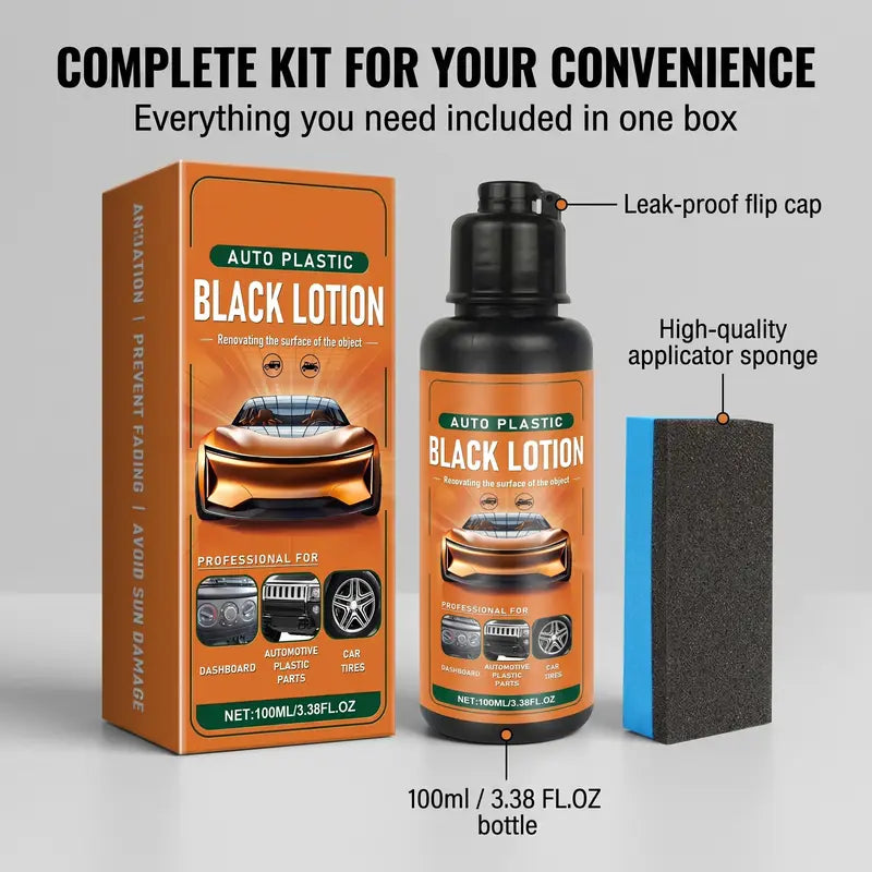 Plastic Restorer for Cars – Removes Oxidation, Dirt & Wax Residue, Dye Infused Waterproof Plastic Restorer, Cars Care Product - Perfect for Faded Bumpers, Trim & Vinyl on Jeeps, Truck Beds, Avalanches & ATV