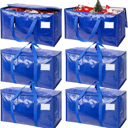 6-Pack Extra-Large Heavy-Duty Moving & Storage Bags – Waterproof with Handles & Zipper