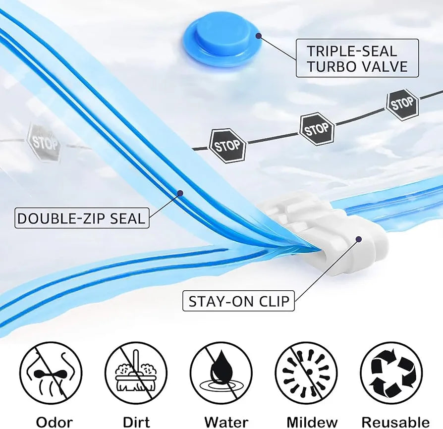 BoxLegend Vacuum Storage Bags with Electric Pump 26 Combo  Thickened Vacuum Seal Bags for Clothing Space Saving for Coat Quilt Blanket Pillow Comforters