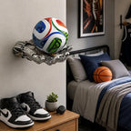 Terminator Hand Metal Decorative Statue Wall Mount - Basketball Holder, Soccer Ball Display Rack, 1 Pack Home Organizer for Room, Ideal Gift