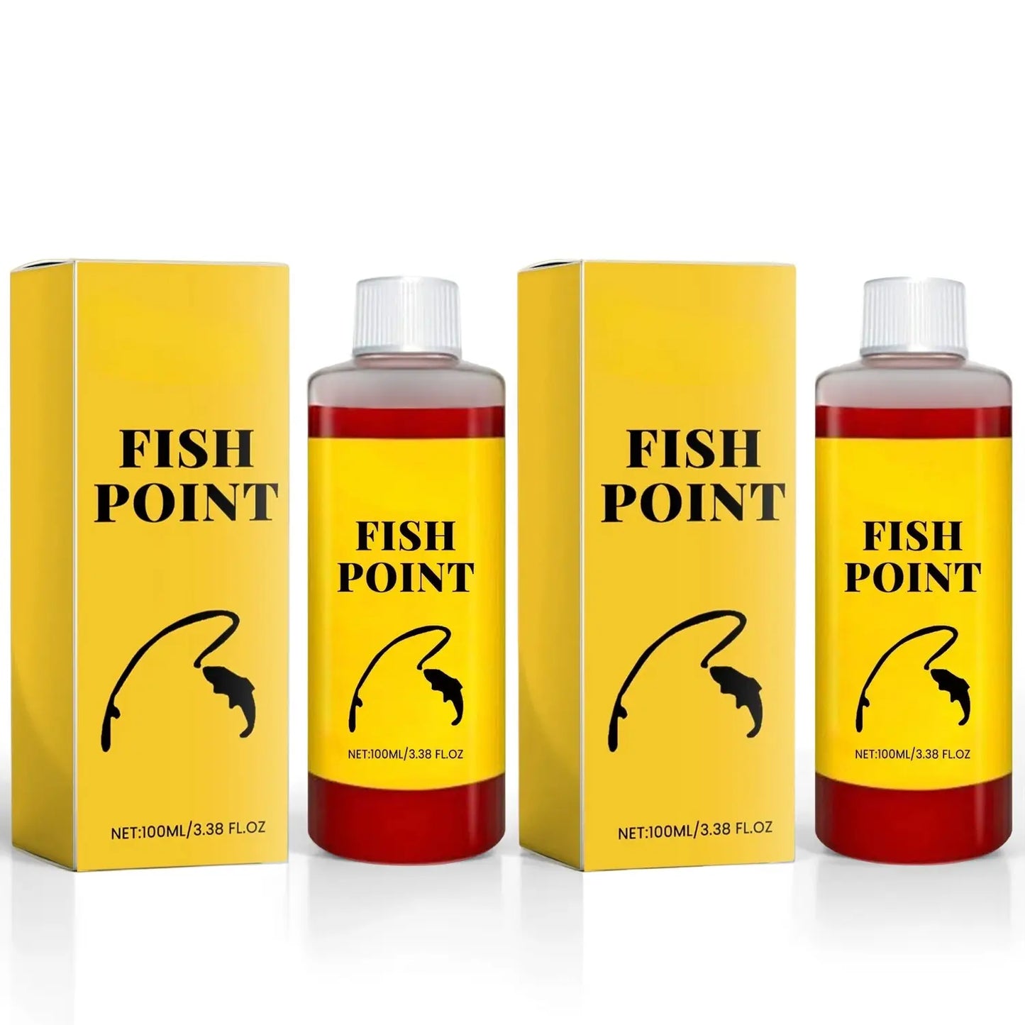 Fish Point Concentrated Fish Attractant Liquid – Fast-Acting Red Worm Bait Additive for Freshwater Fishing, Enhances Scent & Improves Bite Response (100ml)