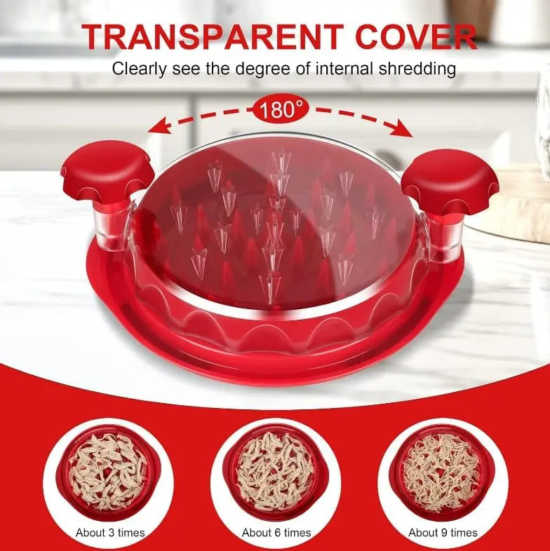 Large Chicken Shredder Tool Twist – Heavy Duty Meat Shredder Machine, BPA Free, Anti-Slip, Dishwasher Safe | For Chicken, Pork & Beef