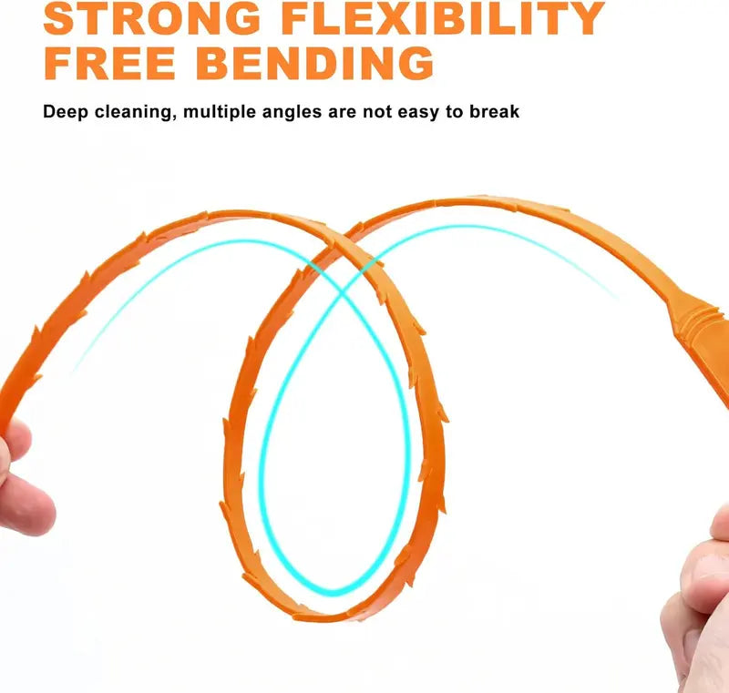 Drain Snake Hair Clog Remover – 5 Pack, 20-Inch Flexible Drain Cleaner Tool