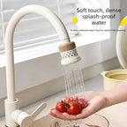 Miniature Water Faucet Filter with Multi-Layer Filtration for Fresh Water, Kitchen Vegetable Washing Splash Guard, Rotatable Water-Saving Purifier for Home Use