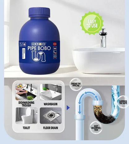 PICKZONE PIPE BOBO Drain Unclogger – Fast-Acting Pipeline Dredging Agent for Kitchen, Shower, Tub & Garbage Disposal | Safe for All Pipes