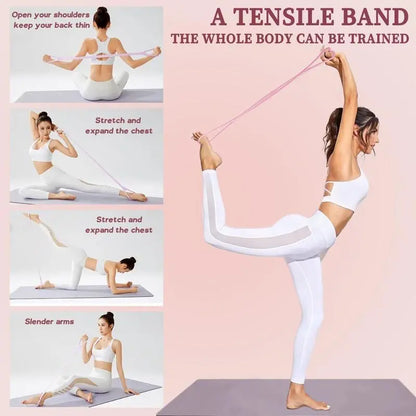 YICF Portable Figure-8 Silicone Elastic Resistance Band, Unisex Exercise Equipment for Home Gym & At Home Gym Equipment, Ideal for On-the-Go Workouts & Yoga