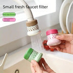 Miniature Water Faucet Filter with Multi-Layer Filtration for Fresh Water, Kitchen Vegetable Washing Splash Guard, Rotatable Water-Saving Purifier for Home Use