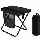12" Portable Collapsible Stool - Folding Chair with Storage Pouch, Convertible Satchel for Hands-Free Carry & Supports 265Lbs, Ultralight for Hiking, Fishing, Camping, Festivals