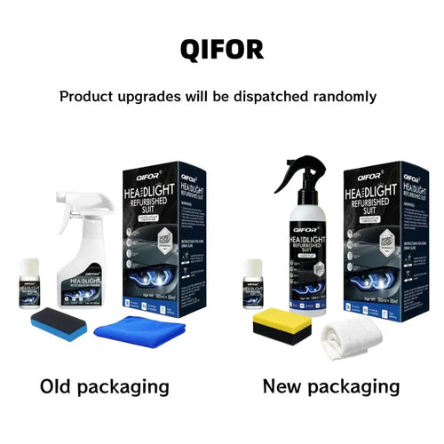 QIFOR Automotive Headlamp Restoration Fluid – Removes Oxidation & Yellowing, Crystal Coating Refurbisher for Foggy & Faded Headlights