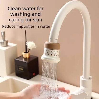 Miniature Water Faucet Filter with Multi-Layer Filtration for Fresh Water, Kitchen Vegetable Washing Splash Guard, Rotatable Water-Saving Purifier for Home Use