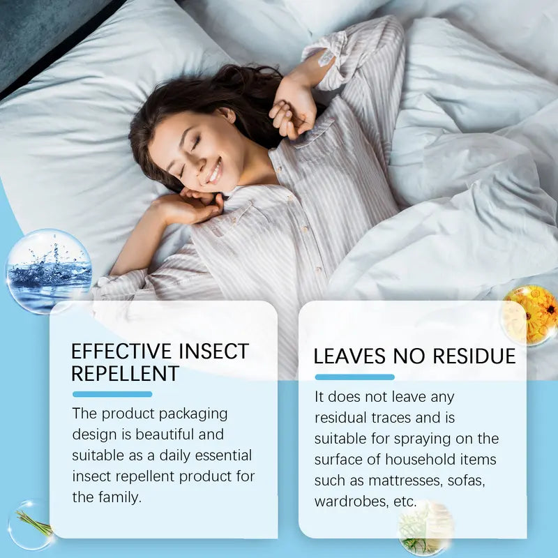Bed Bug Killer Spray — Kills on Contact & Eggs — Plant-Based, No-Rinse — Safe Around Kids & Pets — Also for Fleas, Mites, Flies & Mosquitoes