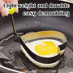 5Pcs Egg Ring Mold, Stainless Steel Fried Egg Shaper with Anti-Scald Handle, Cute Heart/Star/Bear/Flower/Round Pancake Molds for Breakfast, Non-Stick Egg Cooker Rings for Kids - YY