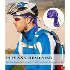 Cooling Headscarf Cap Set – Motorcycle Pirate Head Wrap, Safety Helmet Liner, Elastic Fit, Hand Washable | Outdoor Headwear for Athletes