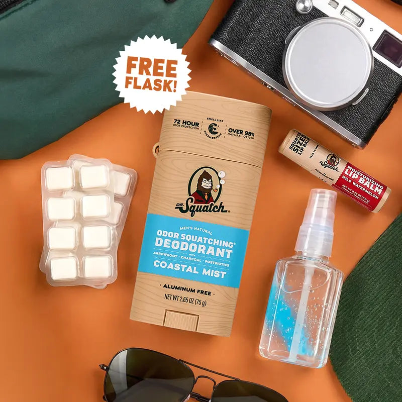 Dr. Squatch Glide & Go Set - Deodorant Flask - Gifts for Men