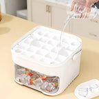 Press Type Ice Cube Mold, Large Capacity Ice Storage Box with Lid, Multi-Layer Ice Tray Container, Integrated Ice Making for Home