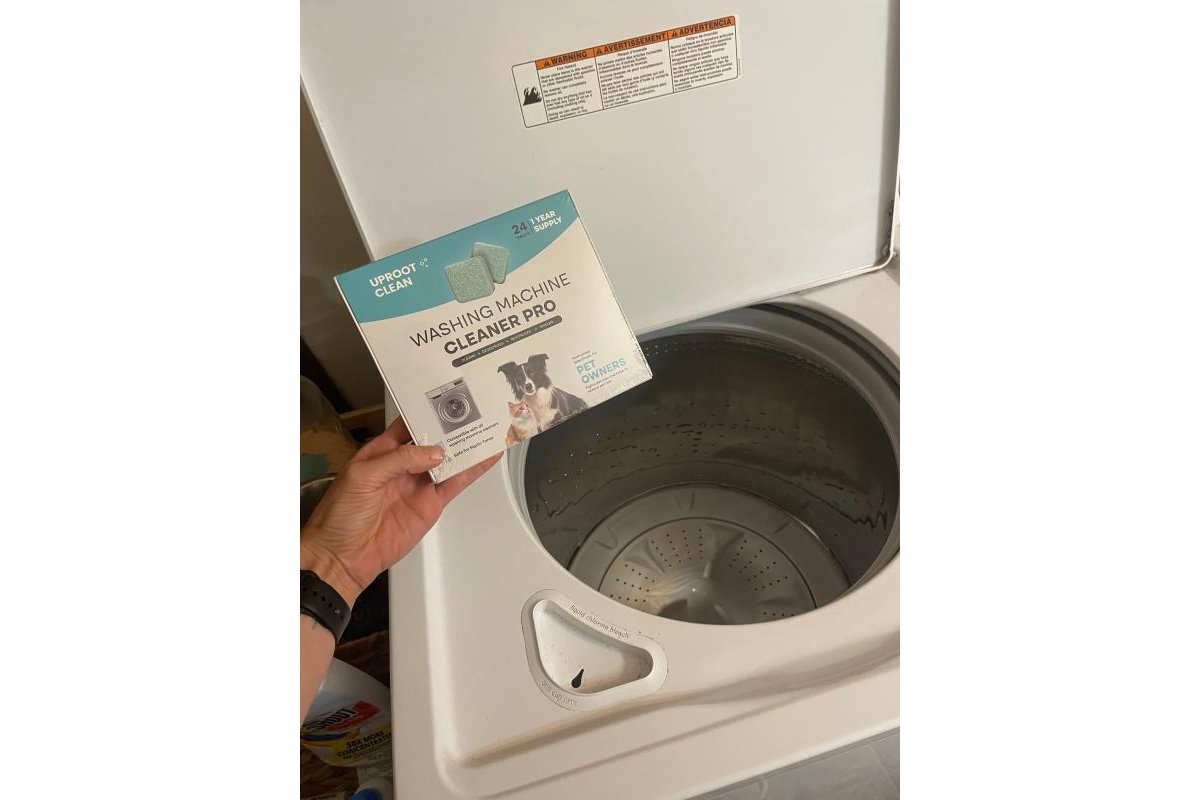 Customer washing machine cleaner photo from Macie and B.