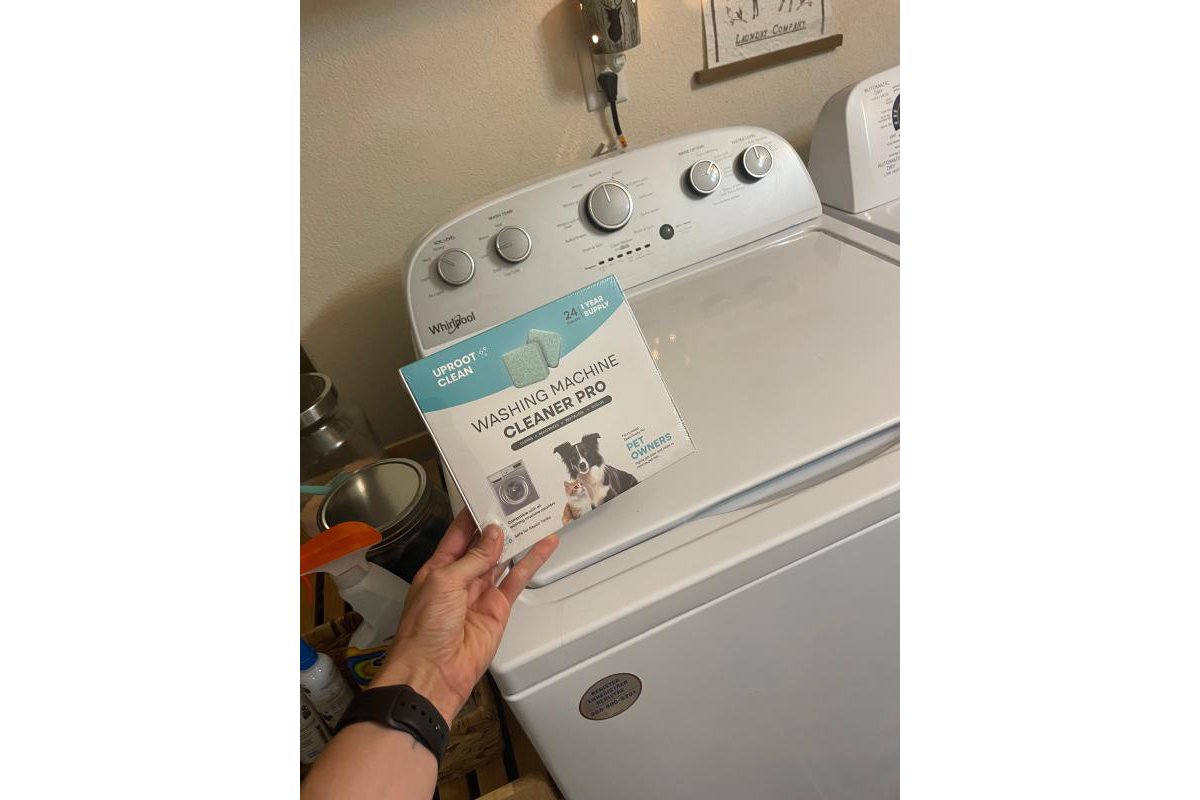 Customer washing machine cleaner photo from Macie and B.