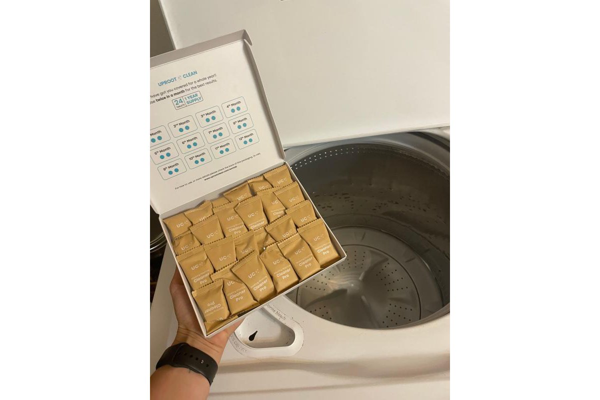 Customer washing machine cleaner photo from Macie and B.